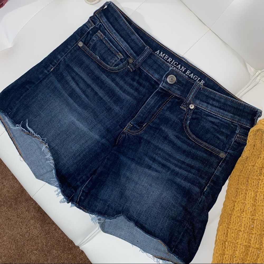 American eagle denim midi jean shorts